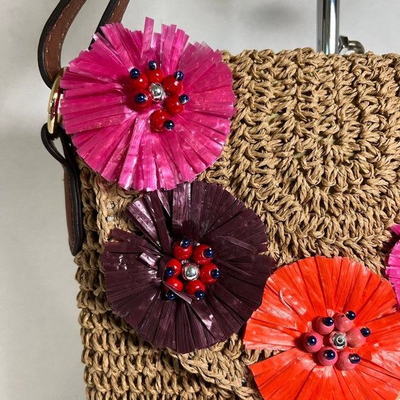 Jessica Simpson Toast Pink St. Pete Straw Crossbody - Picture 3 of 10